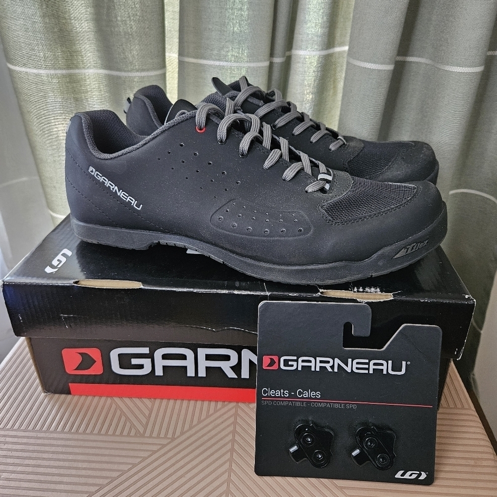 Garneau Men's Black Cycling Boots Shoes Urban Black Asphalt Cleats Echelon 11.5 - Picture 16 of 16